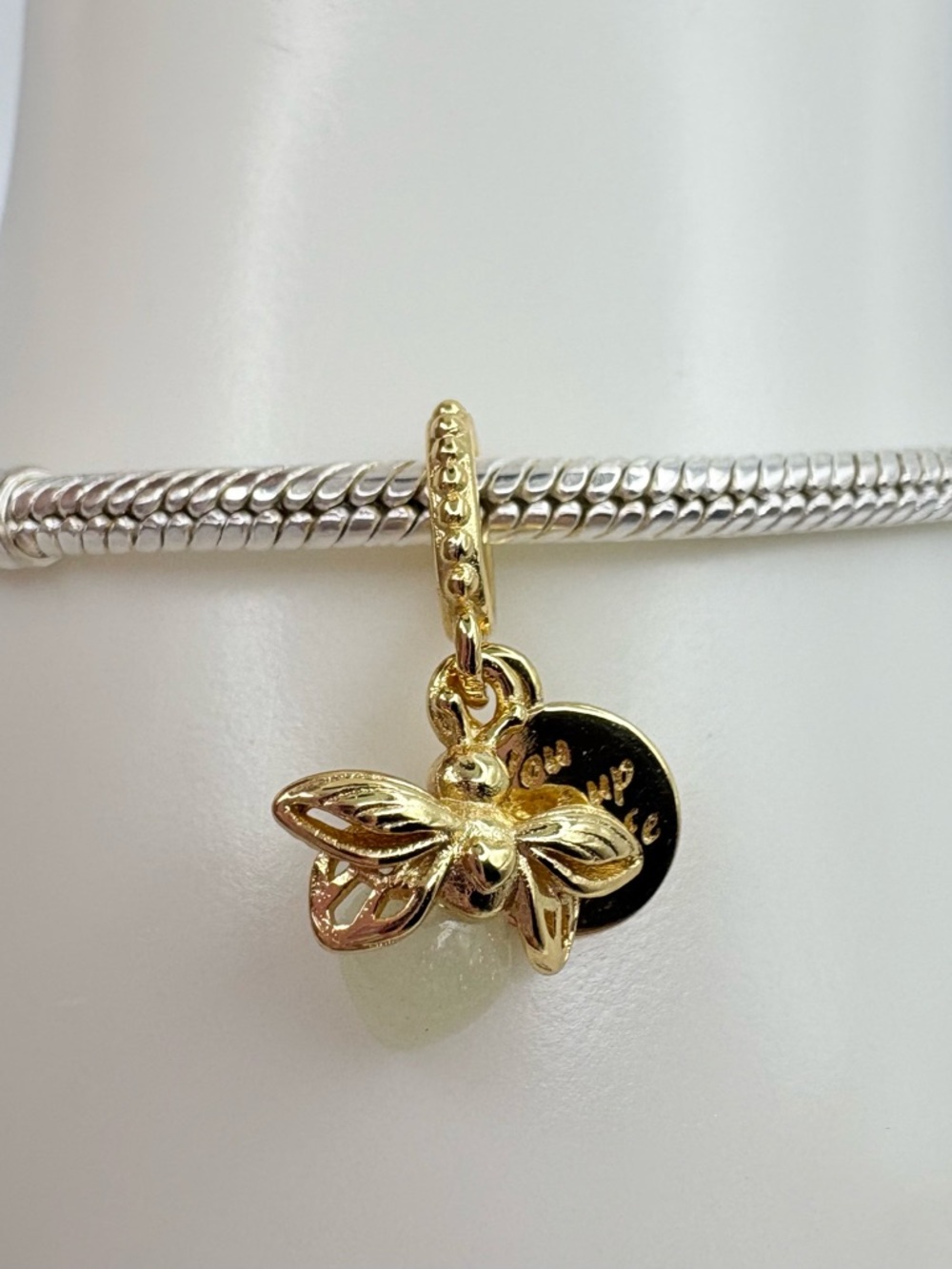 Pandora Glow-in-the-dark Firefly Dangle 14k Gold Plated